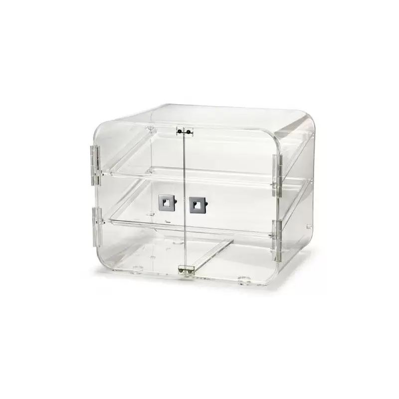 Rosseto BD145 Rosseto Lucid Large Square Acrylic Bakery Box with Tw...