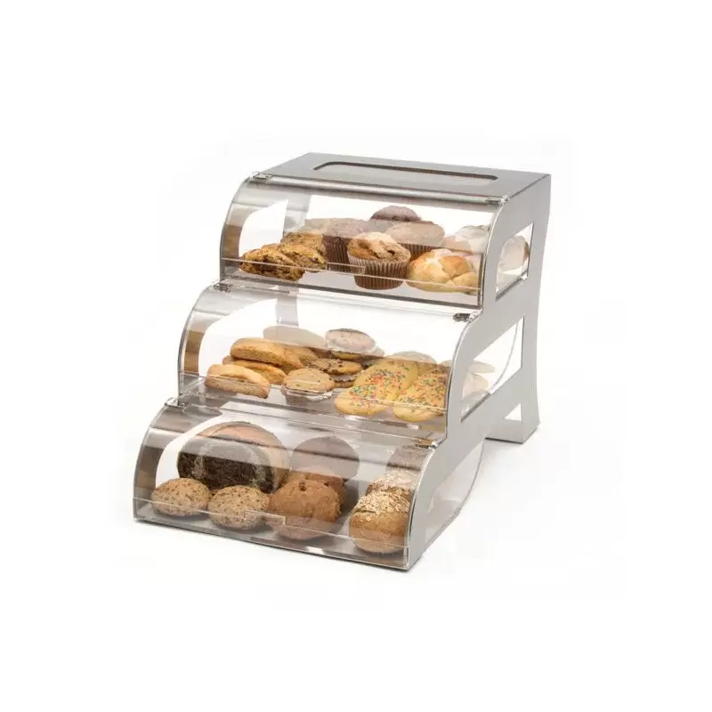 Rosseto BK010 Rosseto Three-Tier Bakery Case with Stainless Steel F...