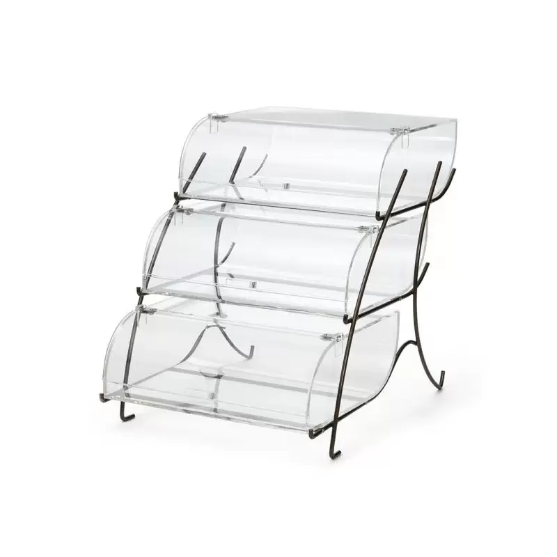 Rosseto BK023 Rosseto Three-Tier Bakery Case with Bronze Wire Stand...