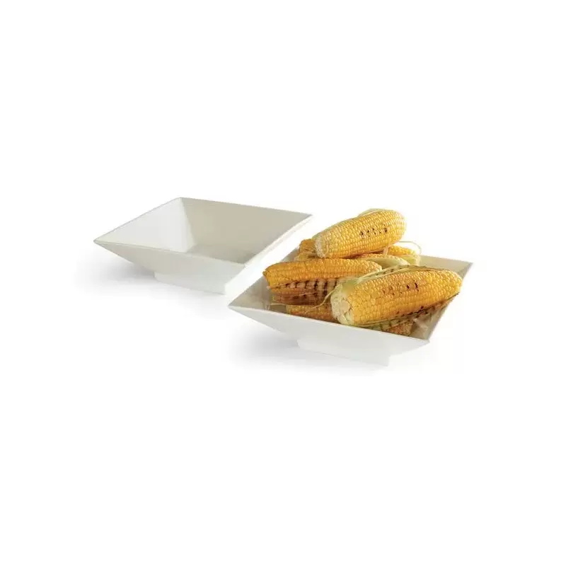 Rosseto CP001 Rosseto Large Square White Porcelain Bowl (Set of 2 p...