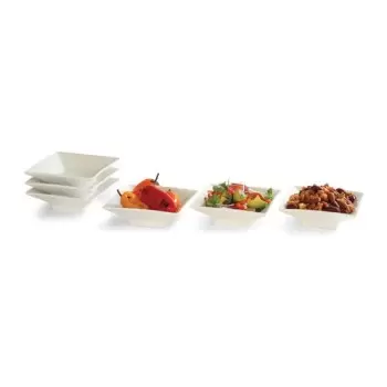 Rosseto CP003 Rosseto Small Square White Porcelain Bowl (Set of 6 p...