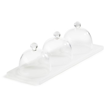 Revol 411646 Revol SWEETIE Collection Tray With 3 Domes - Nacryl Wh...