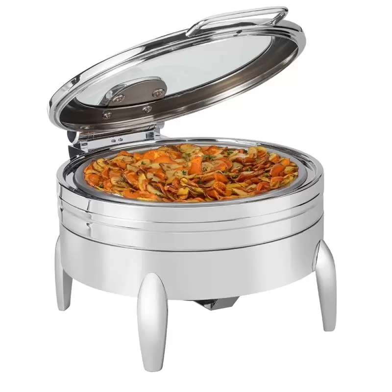 Rosseto CP403F Rosseto De Luxe Round Stainless Steel Chafing Dish w...