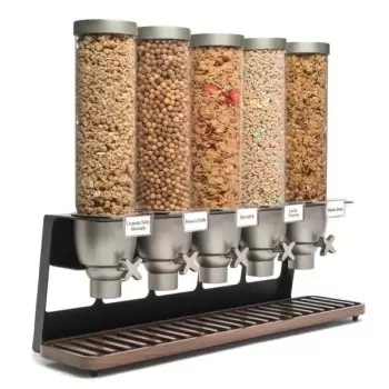 Rosseto EZ522 Rosseto EZ-SERV 1.3 Gal. 5-Container Tabletop Dispens...