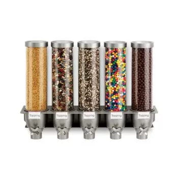 Rosseto EZ527 Rosseto EZ-SERV 1.3 Gal. 5-Container Wall Mount Dispe...