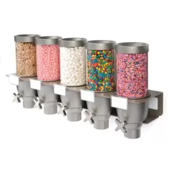 Rosseto EZ534 Rosseto EZ-SERV 0.65 Gal. 5-Container Wall Mount Disp...