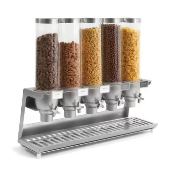 Rosseto EZ558 Rosseto EZ-SERV 1.3 Gal. 5-Container Tabletop Dispens...