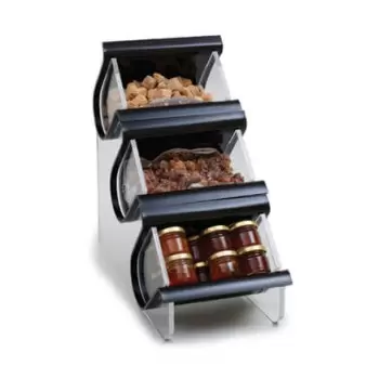 Rosseto EZO715 Rosseto EZ-Organizer 3 Compartment Black Acrylic Sin...