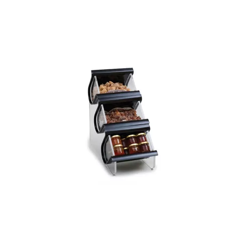 Rosseto EZO715 Rosseto EZ-Organizer 3 Compartment Black Acrylic Sin...