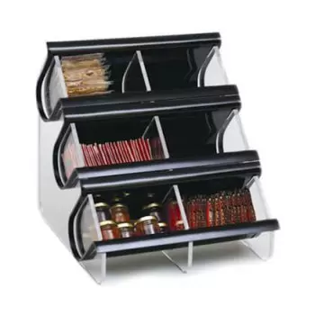 Rosseto EZO739 Rosseto EZ-Organizer 6 Compartment Black Acrylic Dou...