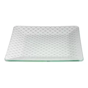 Rosseto GLS032W Rosseto Zenit White 14" Square Handmade Glass Platt...
