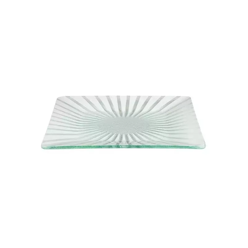 Rosseto GLS033W Rosseto Stelo White 14" Square Handmade Glass Platt...