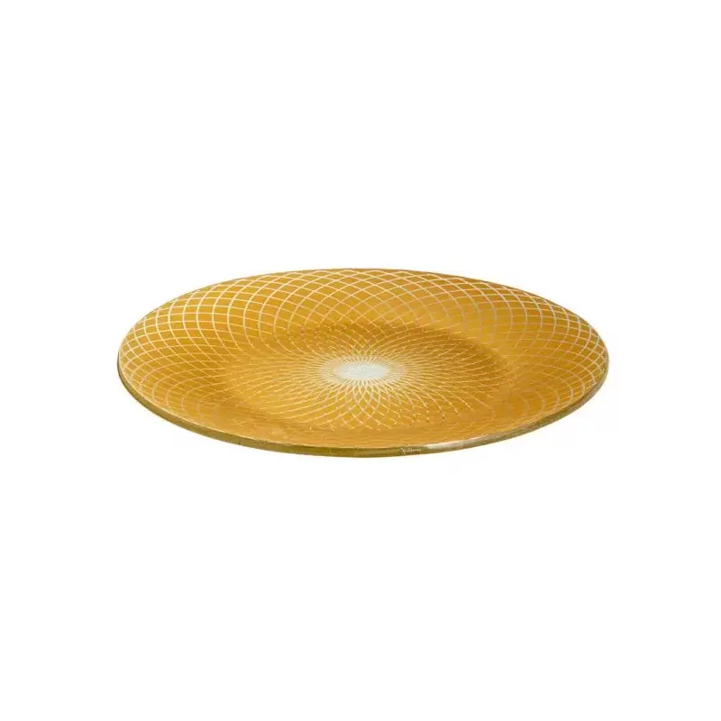 Rosseto GLS036G Rosseto Spiro Gold 15.6" Round Handmade Glass Platt...