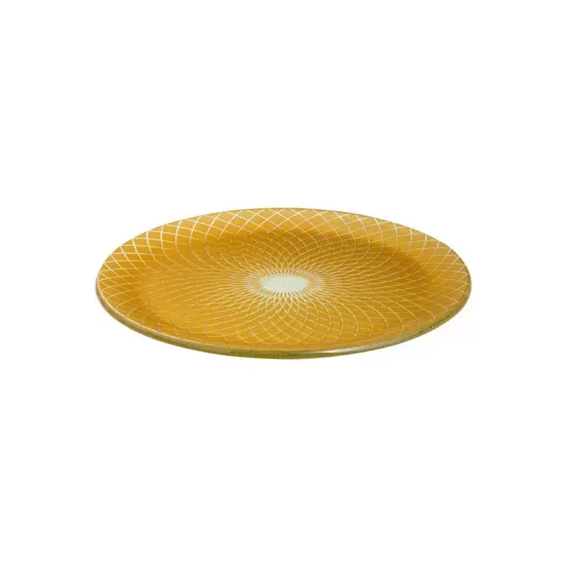 Rosseto GLS037G Rosseto Spiro Gold 13" Round Handmade Glass Platter...