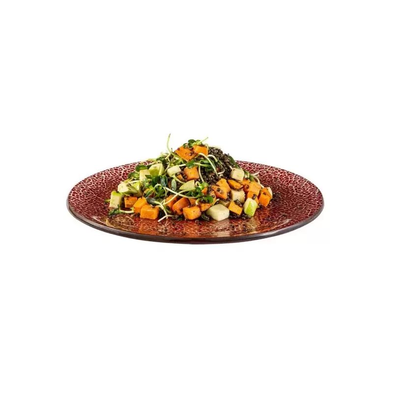 Rosseto GLS038C Rosseto Foglia Cognac 13" Round Handmade Glass Plat...