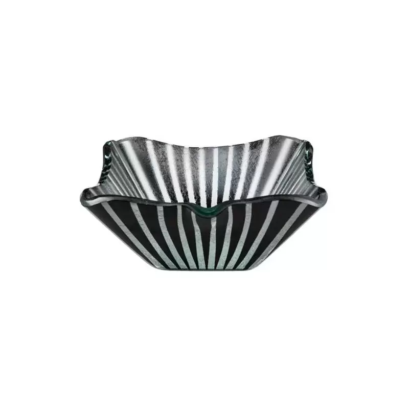 Rosseto GLS040B Rosseto Stelo Black 10" Square Handmade Glass Bowl ...