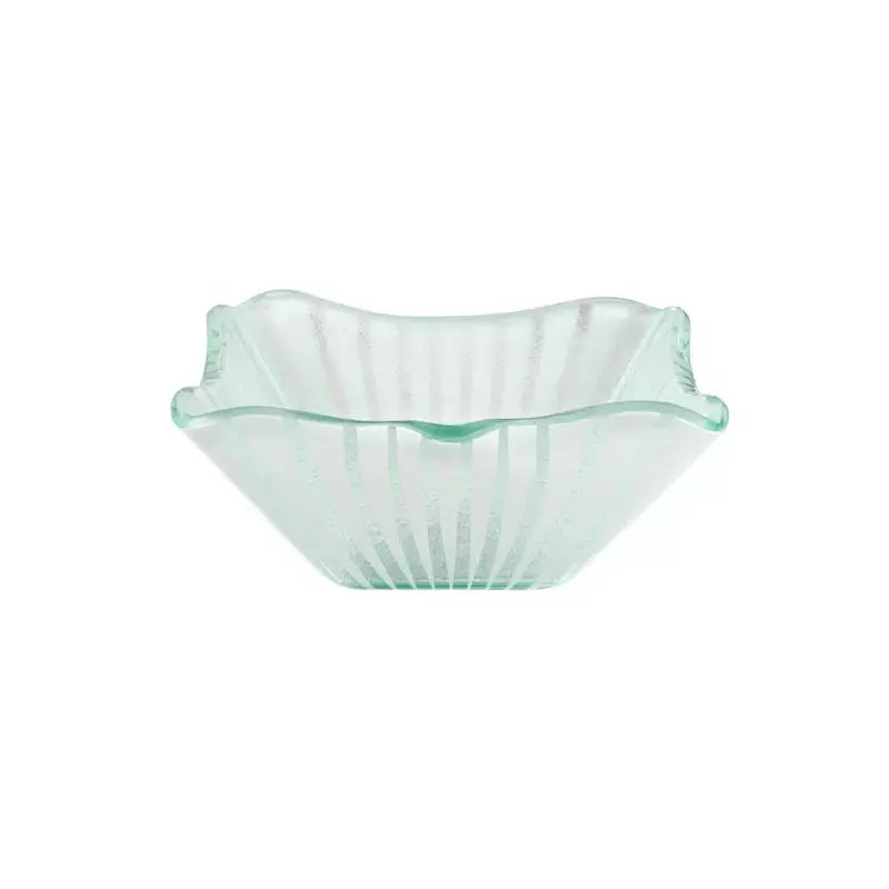 Rosseto GLS040W Rosseto Stelo White 10" Square Handmade Glass Bowl ...