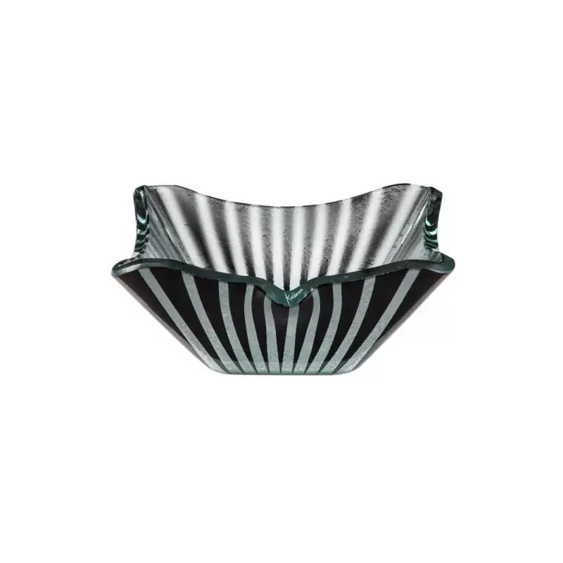 Rosseto GLS041B Rosseto Stelo Black 7" Square Handmade Glass Bowl -...