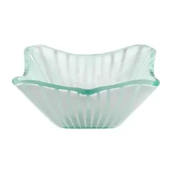Rosseto GLS041W Rosseto Stelo White 7" Square Handmade Glass Bowl -...