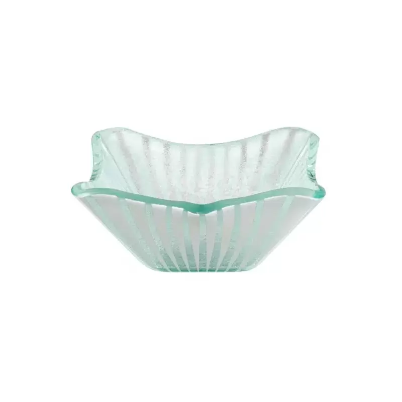Rosseto GLS041W Rosseto Stelo White 7" Square Handmade Glass Bowl -...