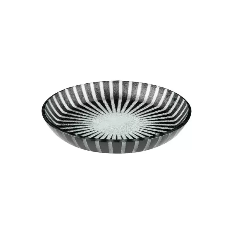 Rosseto GLS042B Rosseto Stelo Black 14" Round Shallow Handmade Glas...