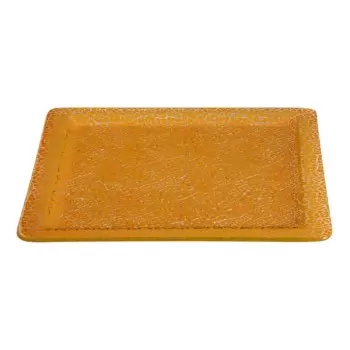Rosseto GLS044M Rosseto Foglia Mustard 12" Square Handmade Glass Ri...