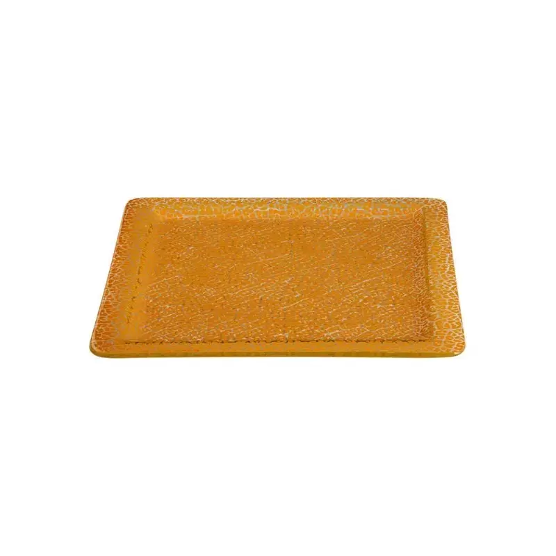 Rosseto GLS044M Rosseto Foglia Mustard 12" Square Handmade Glass Ri...