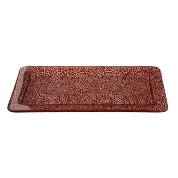 Rosseto GLS045C Rosseto Foglia Cognac 16" Rectangle Handmade Glass ...
