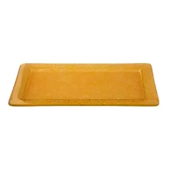 Rosseto GLS045M Rosseto Foglia Mustard 16" Rectangle Handmade Glass...