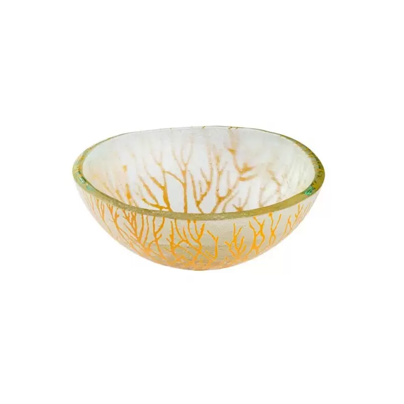 Rosseto GLS048M Rosseto Radici Mustard 8" Round Handmade Glass Bowl...