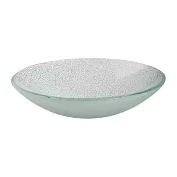 Rosseto GLS046W Rosseto Foglia White 14" Round Handmade Glass Bowl ...