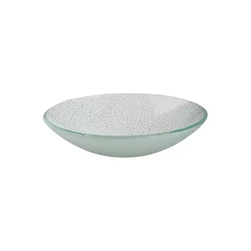 Rosseto GLS046W Rosseto Foglia White 14" Round Handmade Glass Bowl ...