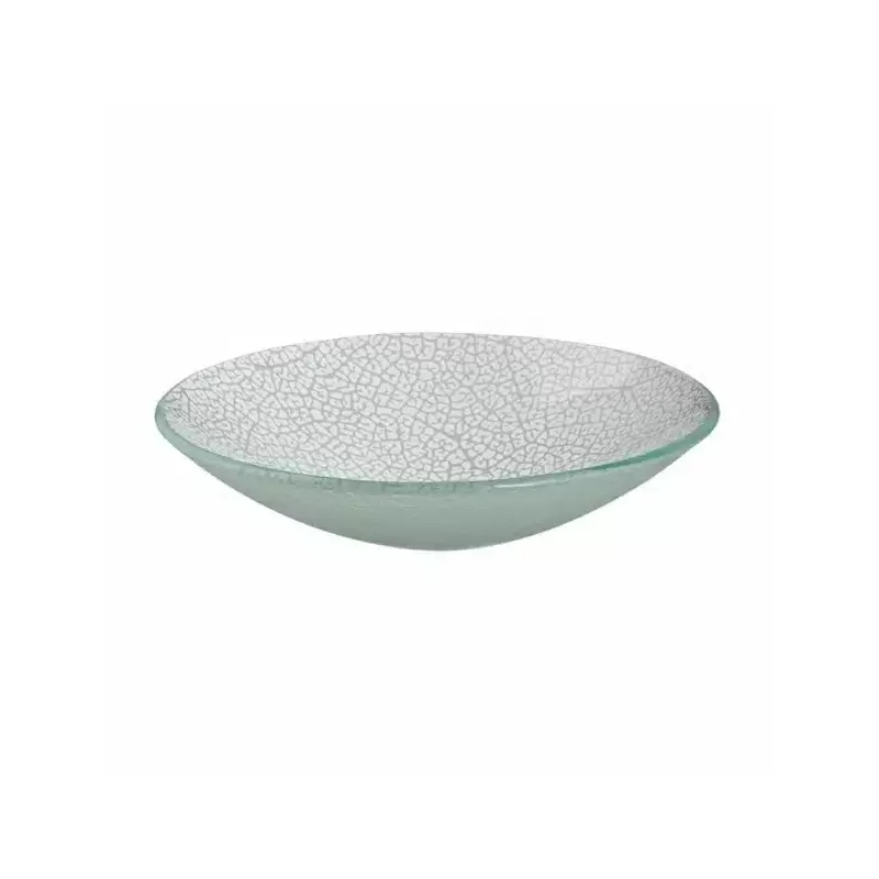 Rosseto GLS047W Rosseto Foglia White 11" Round Handmade Glass Bowl ...