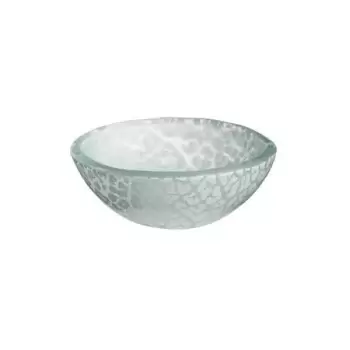 Rosseto GLS056W Rosseto Foglia White Mini Round Deep Handmade Glass...