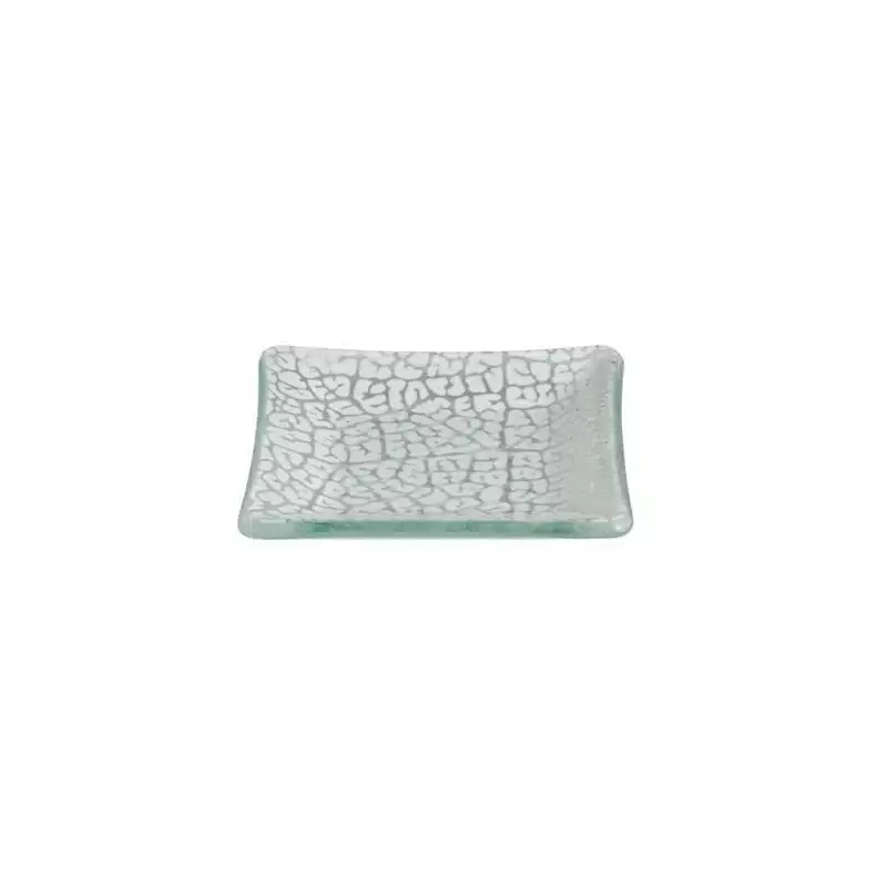 Rosseto GLS058W Rosseto Foglia White Mini Square Handmade Glass Pla...
