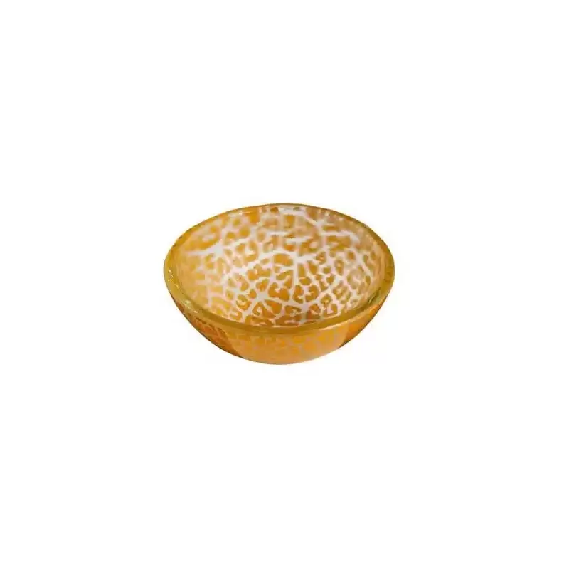 Rosseto GLS056M Rosseto Foglia Mustard Mini Round Deep Handmade Gla...