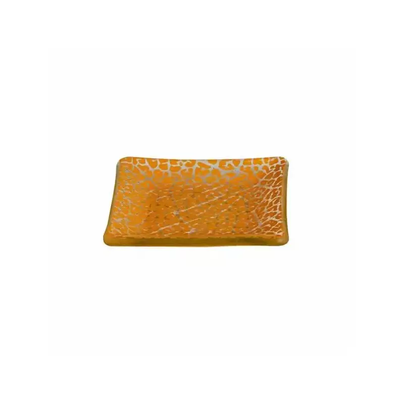 Rosseto GLS058M Rosseto Foglia Mustard Mini Square Handmade Glass P...
