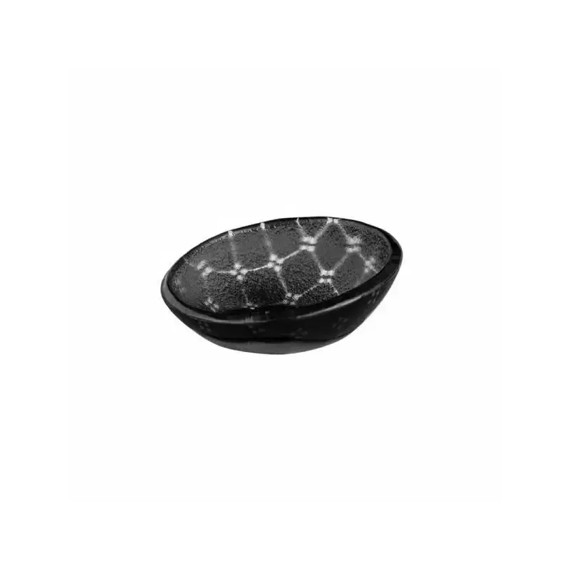 Rosseto GLS053B Rosseto Zenit Black Mini Round Shallow Handmade Gla...