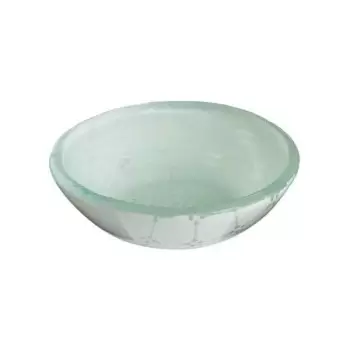 Rosseto GLS053W Rosseto Zenit White Mini Round Shallow Handmade Gla...