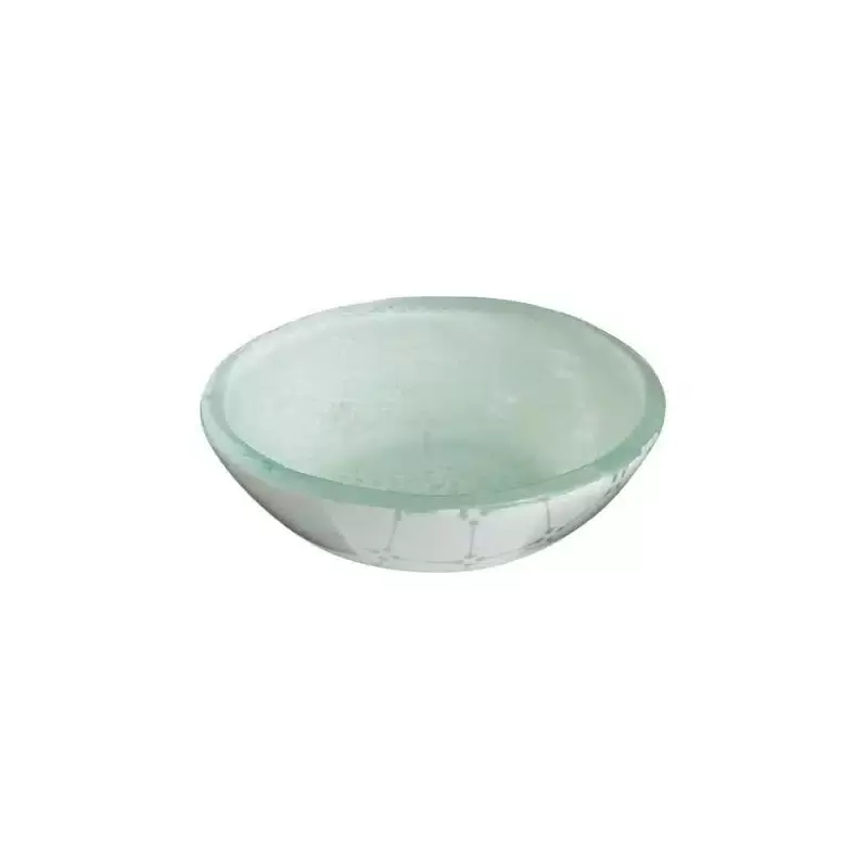 Rosseto GLS053W Rosseto Zenit White Mini Round Shallow Handmade Gla...