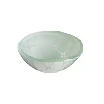 Rosseto GLS055W Rosseto Zenit White Mini Round Deep Handmade Glass ...