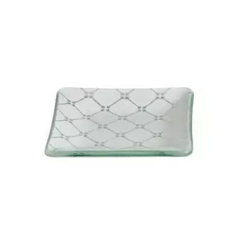 Rosseto GLS057W Rosseto Zenit White Mini Square Handmade Glass Plat...