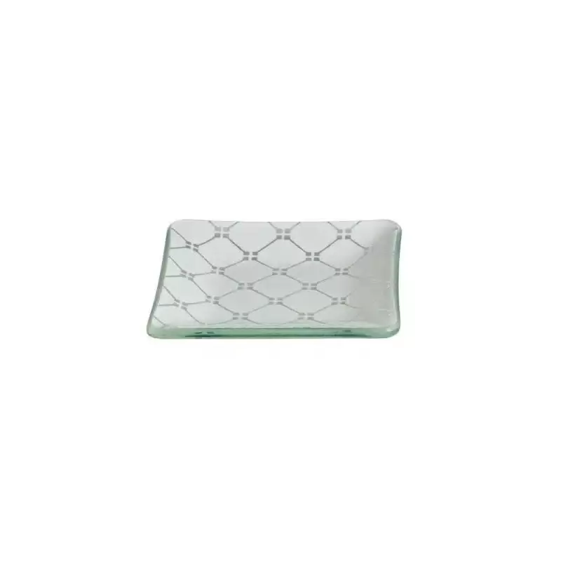 Rosseto GLS057W Rosseto Zenit White Mini Square Handmade Glass Plat...