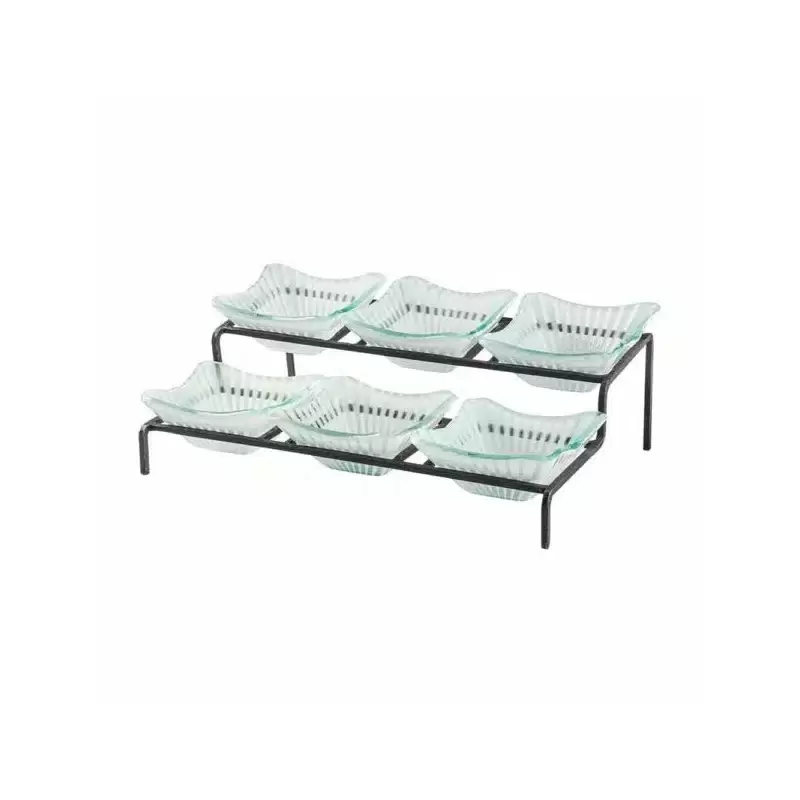 Rosseto GST04WFP Rosseto 2 Level Blk Metal Flat Packed Condiment St...