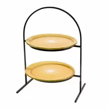 Rosseto GST08GFP Rosseto 2 Level Round Black Metal Flat Packed Stan...