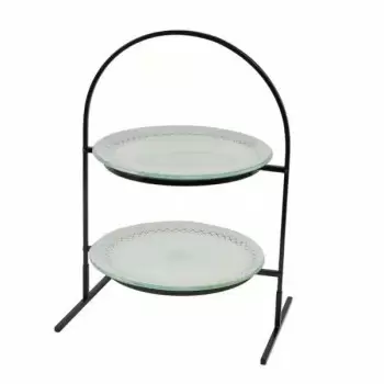 Rosseto GST08FWFP Rosseto 2 Level Round Black Metal Flat Packed Sta...