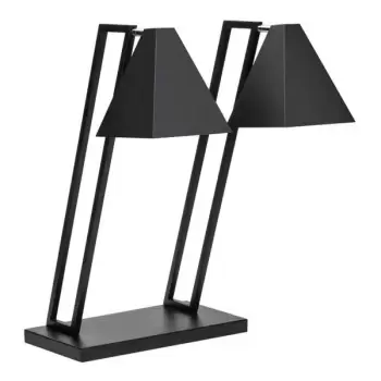 Rosseto HL015 Rosseto Double Black Matte Pyramid Heat Lamp with Met...
