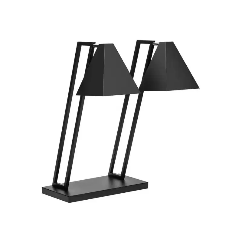 Rosseto HL015 Rosseto Double Black Matte Pyramid Heat Lamp with Met...
