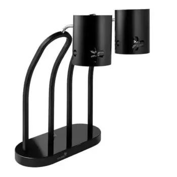 Rosseto HL020 Rosseto Iris Double Black Matte Heat Lamp - with Blac...