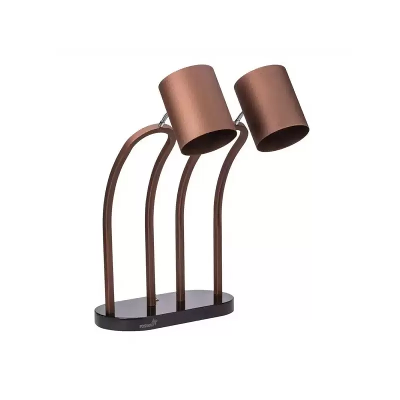 Rosseto HL026 Rosseto Double Bronze Heat Lamp Black Iron Base Plain...